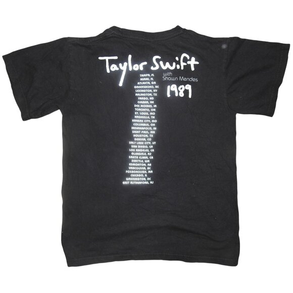 Taylor Swift w/ Shawn Mendes 1989 Concert Tour Black T-Shirt Adult Small - Picture 5 of 7